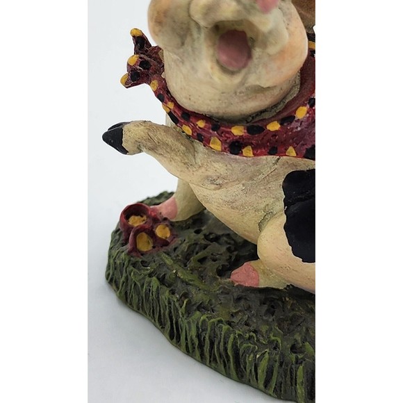 Pointing Scarf Pig Calabar Creations Pig Hollow Pete Apsit figurine 1994 Vintage - Picture 7 of 11